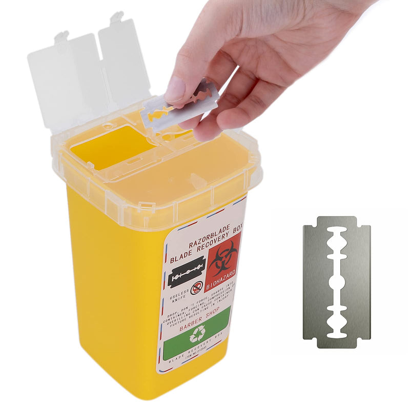 [Australia] - CHICIRIS Blade Disposal Box, Disposal Blade Container, Blade Container for Beauty and Personal Care (Yellow) 