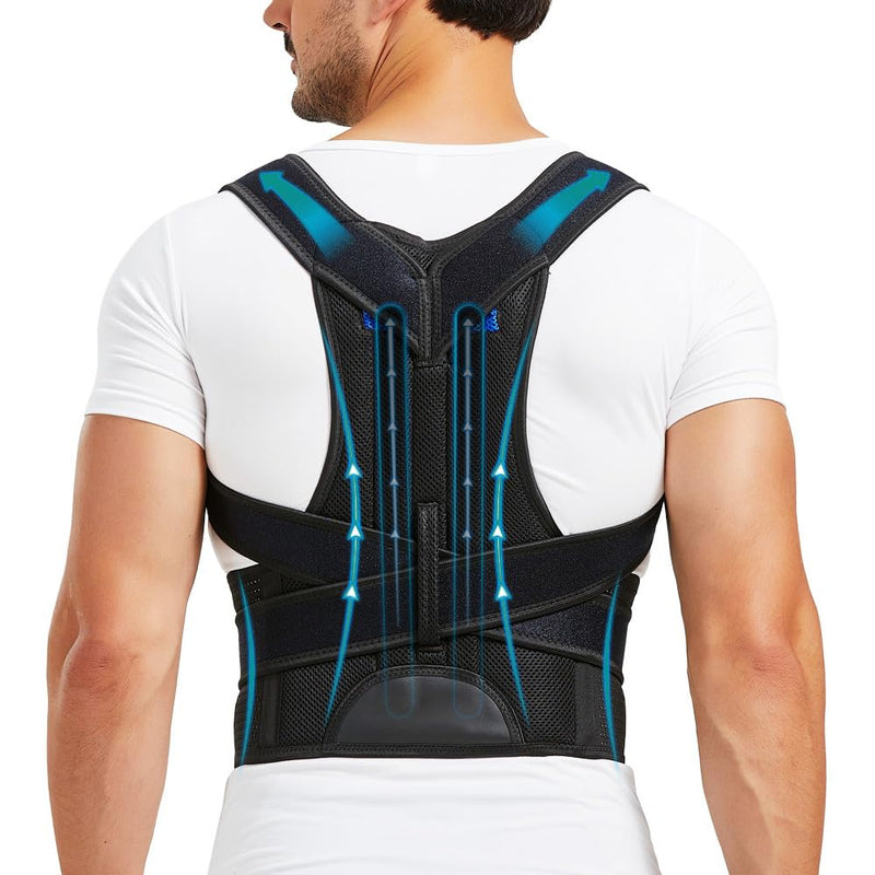 [Australia] - Back Brace Posture Corrector for Men and Women Lumbar Support Shoulder Posture Support for Improve Posture Provide and Back Pain Relief X-Large 