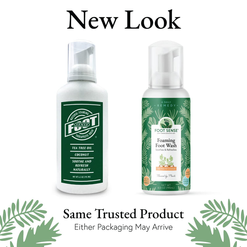 Foot Sense Tea Tree Oil Foaming Foot & Body Wash – Natural Therapeutic Foaming Soap for Smelly Feet, Nails & Skin - Clean, Refresh & Deodorize - Bath Essentials for Daily Use, 6.5oz 1