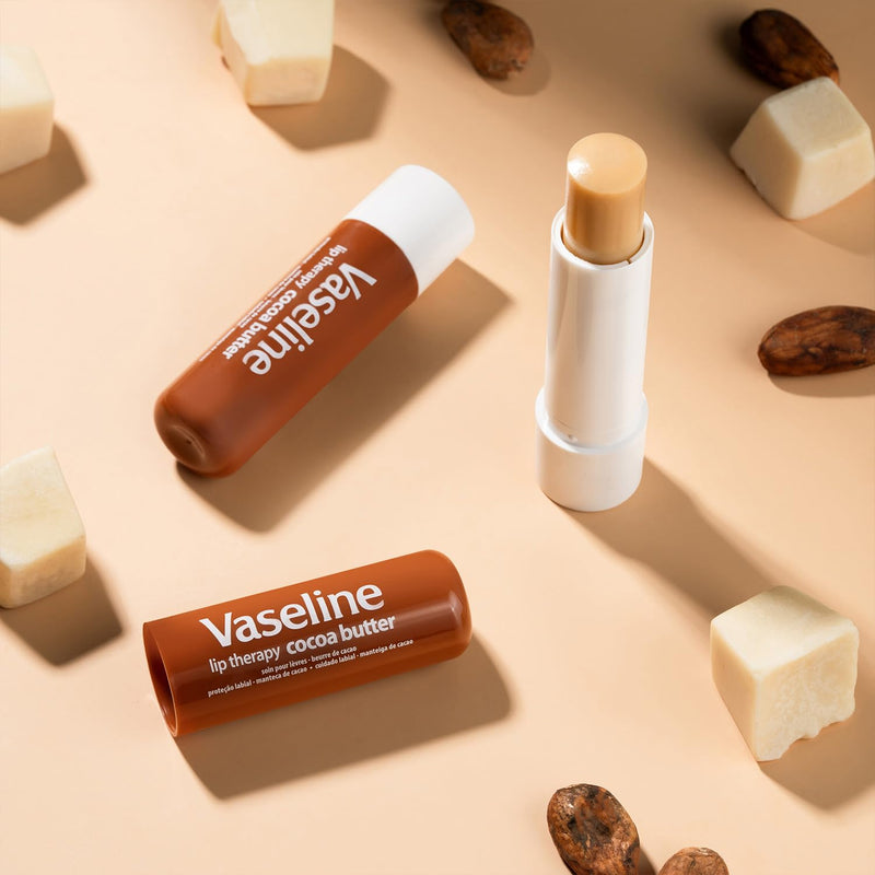 Vaseline Lip Therapy Variety 4-Pack – Cocoa Butter + Aloe Vera Moisturizing Lip Balm with Vitamin E, 0.16 Oz Ea Aloe Vera, Cocoa Butter 0.64 Ounce (4 Count, Pack of 1)