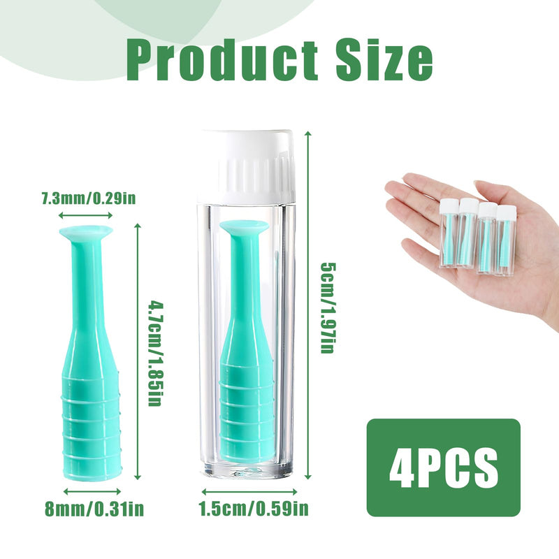 [Australia] - Pack of 4 soft contact lens removers, suction cup contact lenses with storage case, compatible with soft and hard lenses, ergonomic silicone insertion aids, hygienic, perfect for on the go 