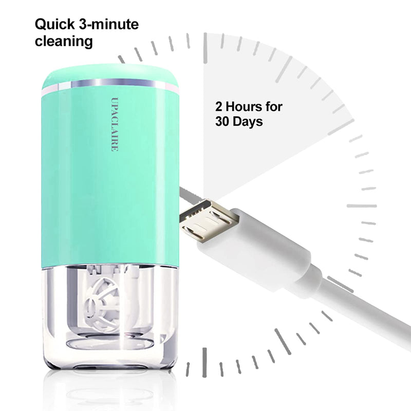 [Australia] - UpaClaire ultrasonic contact lens cleaner intelligent cleaning machine for soft and rigid (RGP) contact lenses green 