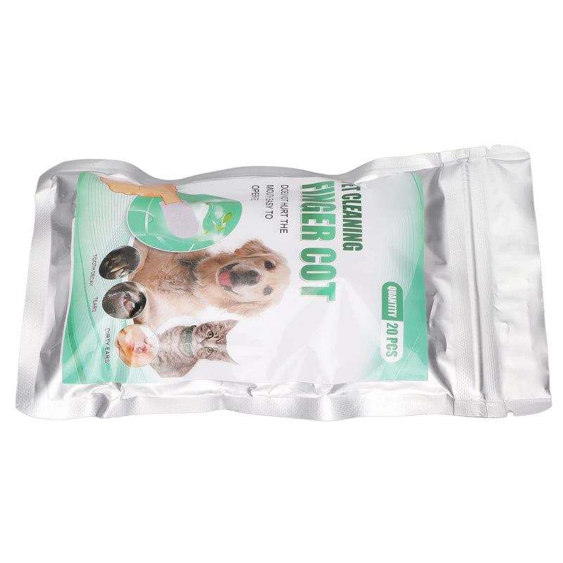 HEEPDD 20Pcs Dog Dental Wipes, Dog Teeth Cleaning Finger Wipes for Dogs Cats, Freshen Breath, Reduce Plaque Tartar, No Brushing - PawsPlanet Australia