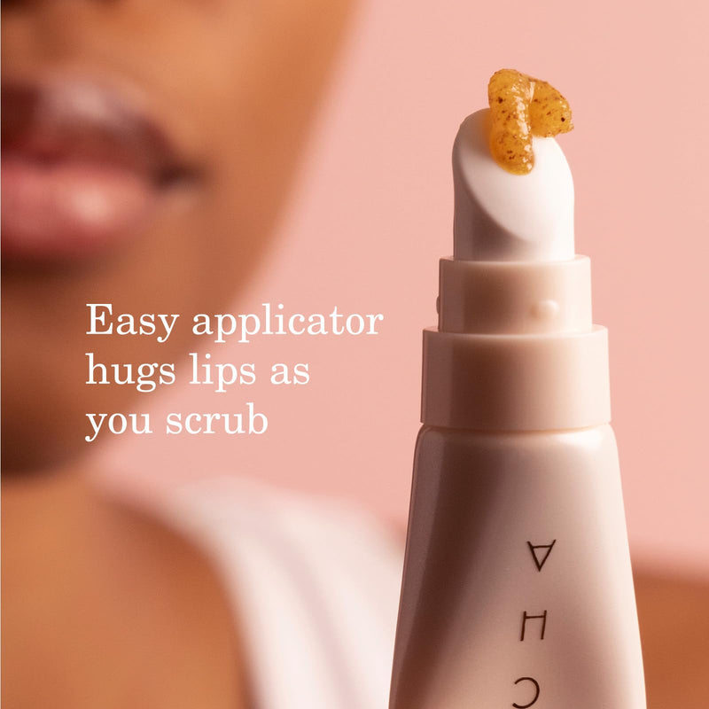 [Australia] - Tatcha Kissu Lip Scrub, Moisturizing Lip Exfoliant with Peach Seed Scrub for Polish, Smooth Lips 