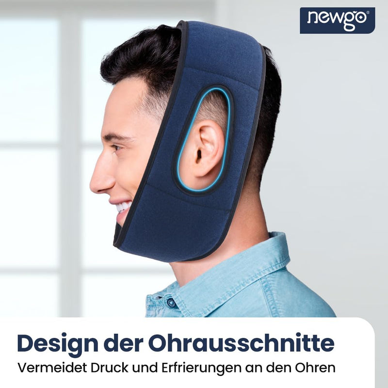 [Australia] - NEWGO Cooling Pads Wisdom Tooth Cooling Compress, Ice Pack for Jaw Pain Relief, TMJ, Oral Surgery, Tooth Removal & Dental Implants, 4 Hot Cold Packs Reusable-Dark Blue 