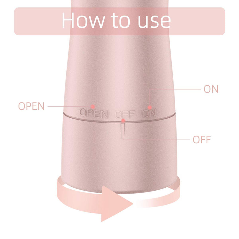 [Australia] - Facial Hair Remover for Women, Leuxe Painless Hair Removal Waterproof Shaver Razor with LED Light for Peach Fuzz Fine Hair Chin Cheek Upper Lip (Rose) Rose 