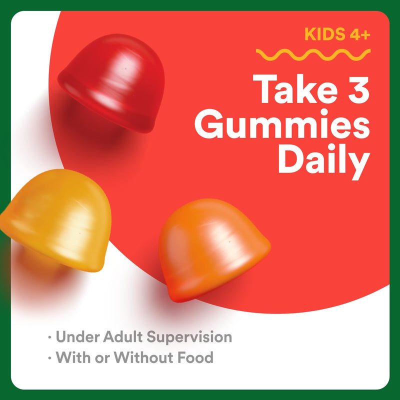 [Australia] - SmartyPants Kids Multivitamin & Fiber Gummies: Prebiotic Fiber to Support Kids Digestion with Vitamin D3, C, Vitamin B12, B6, A, Zinc, Biotin, Folate, Three Fruit Flavors, 90 Count (30 Day Supply) New Formula 90 Count (Pack of 1) 