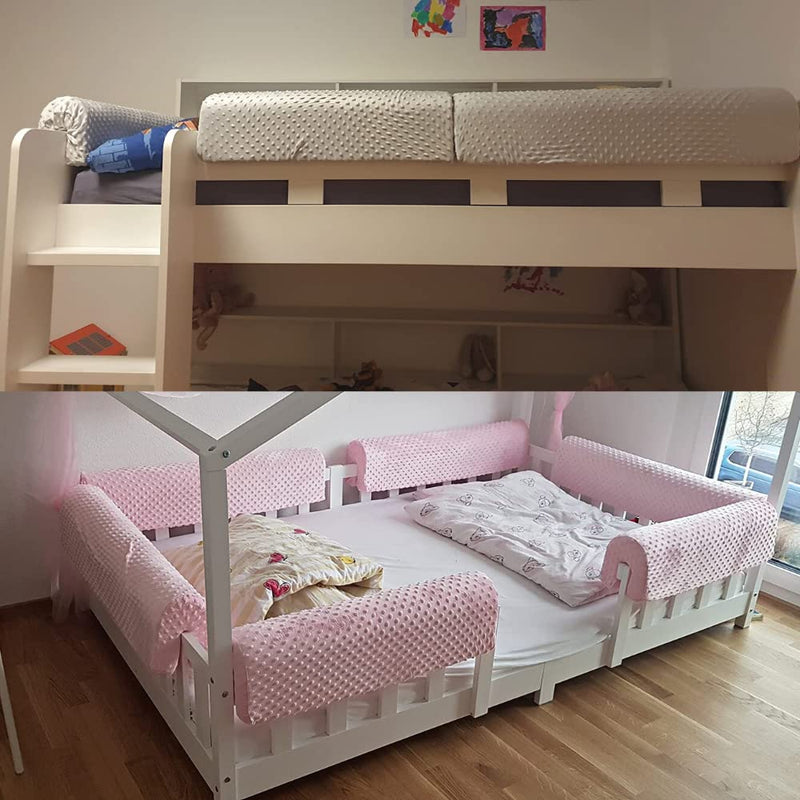 [Australia] - Wonder Space Toddlers' Bed Rail Bumpers Protecter - Children's Bed Guardrail Padding - Anti-Collision | Increased Height | Fall Prevention - Easy Installation Enhanced Safety Mostly Fit (Grey, 2.3ft) Grey, 70cm 