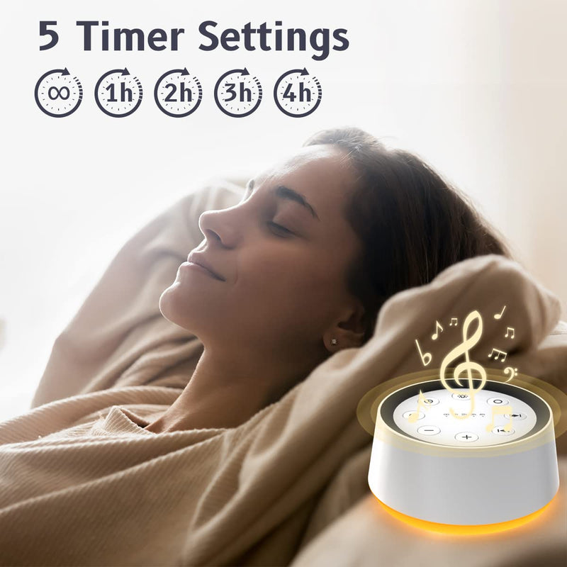 [Australia] - Brown Noise Sound Machine with 30 Soothing Sounds 12 Colors Night Light White Noise Machine for Adults Baby Kids Sleep Machines Memory Function 36 Volume Levels 5 Timers for Home Office Travel 