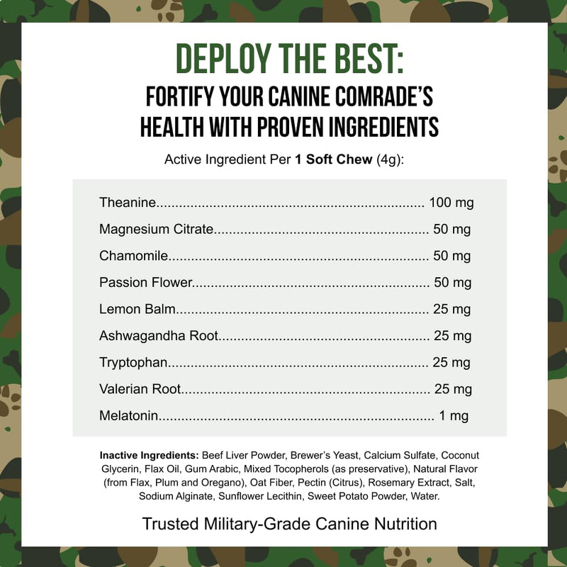 O.G.B. Operation Good Boy - SRE: Calming Supplement for Pets - 90 Count Soft Chews - 12.7oz - Alleviates Anxiety and Promotes Relaxation - Made Natural Ingredients - Veteran Owned - PawsPlanet Australia