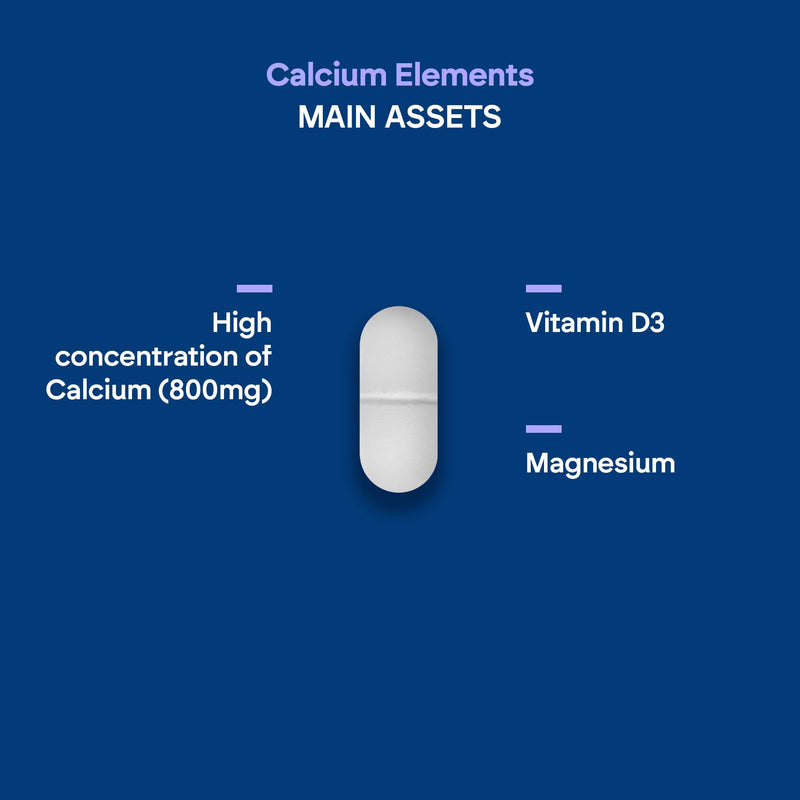 Calcium Magnesium Vitamin D - 800mg Calcium Carbonate - CalciumSupplement with Magnesium and Cholecalciferol - 90 Vegan Tablets Nutralie