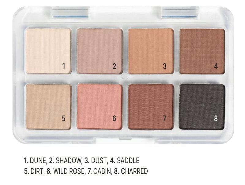 [Australia] - Neutral Eyeshadow Palette Desert Roadtrip - Micro Palm Palette | 8 Foolproof Neutral Eyeshadows, High Pigment Vegan, travel size, matte, chic neutral tones 