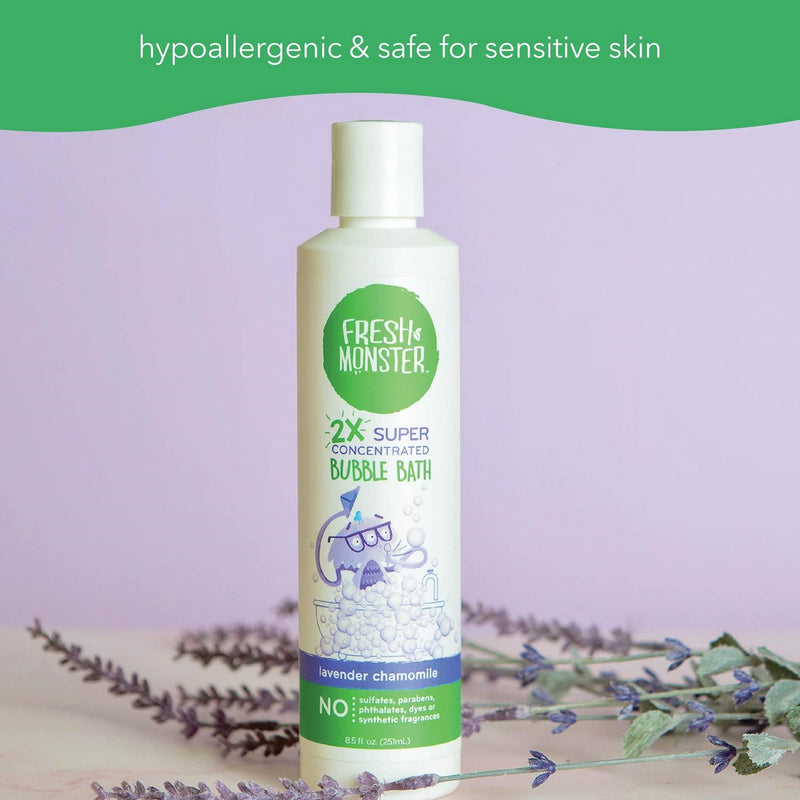 [Australia] - Fresh Monster Kids Foaming Bubble Bath | Hypoallergenic, Natural for Kids & Toddlers | Super Concentrated | Soothing Lavender Scent | Bath Time Essentials 8.5 Fl Oz (Pack of 1) 