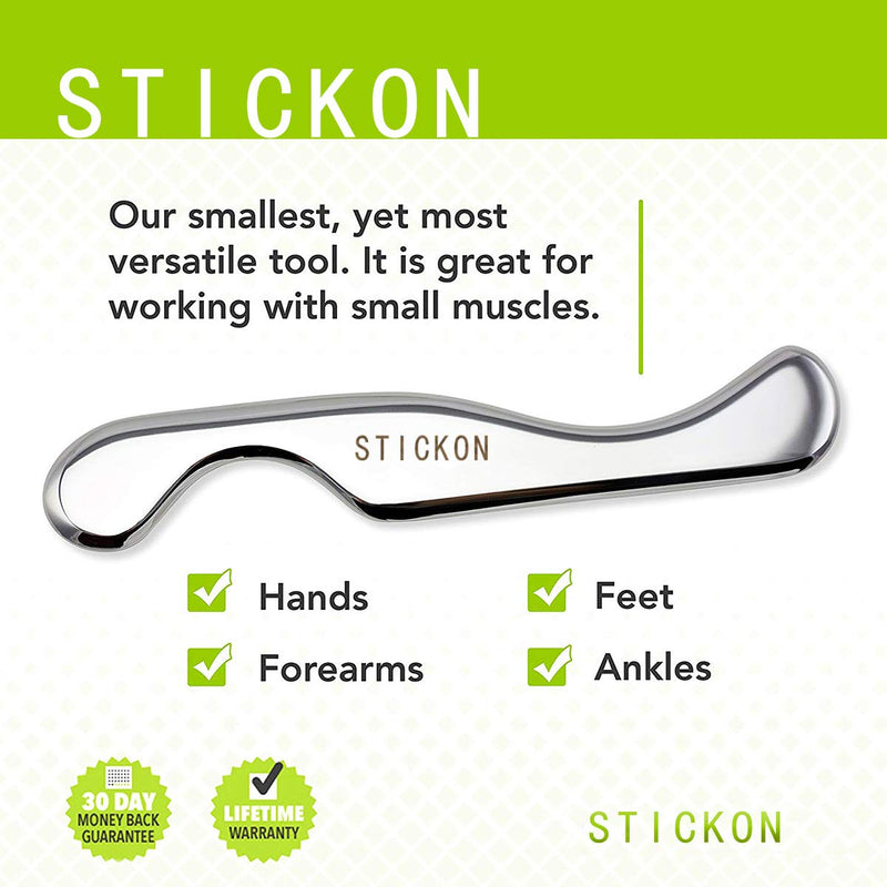 [Australia] - Stainless Steel Gua Sha Scraping Massage Tool - STICKON IASTM Tools Great Soft Tissue Mobilization Tool (C1 Shape) STICKON-C 