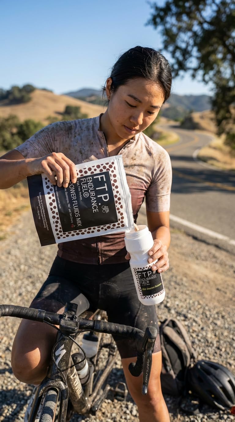 FTP Power Fluid Mix, Tart Cherry Ripple, Carbohydrate & Electrolyte Endurance Fuel, 27g Carbs Per Serving, 30 Servings, 900g