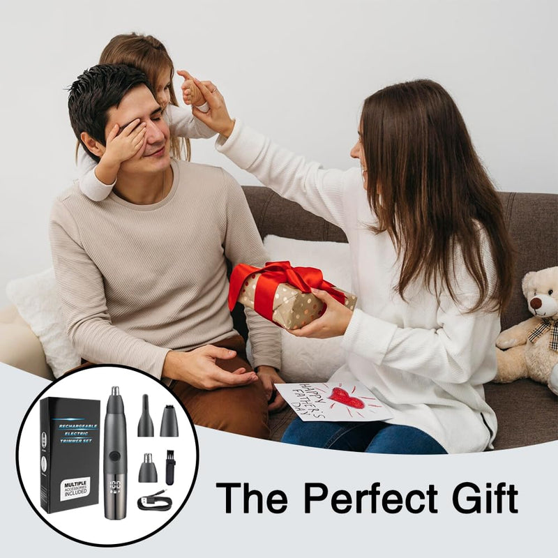 [Australia] - Golgner 3 in 1 nose hair trimmer, painless nose hair remover, nose hair trimmer, beard trimmer, ear hair trimmer, nose trimmer, IPX7 waterproof with LED display, for men and women 