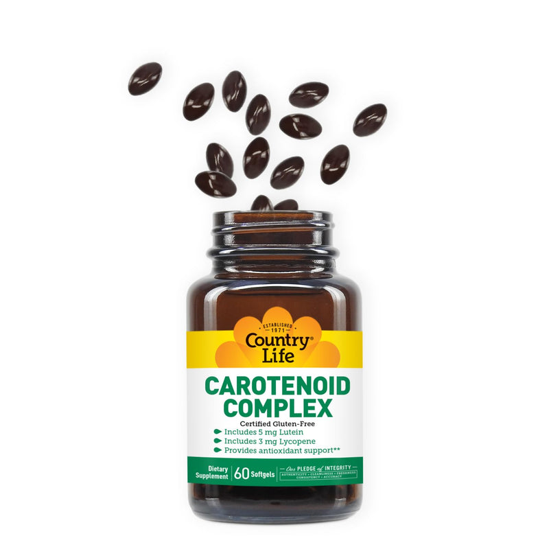 [Australia] - Country Life Carotenoid Complex with Lutein, Lycopene and Astaxanthin, 60 Softgels, Antioxidant Support 
