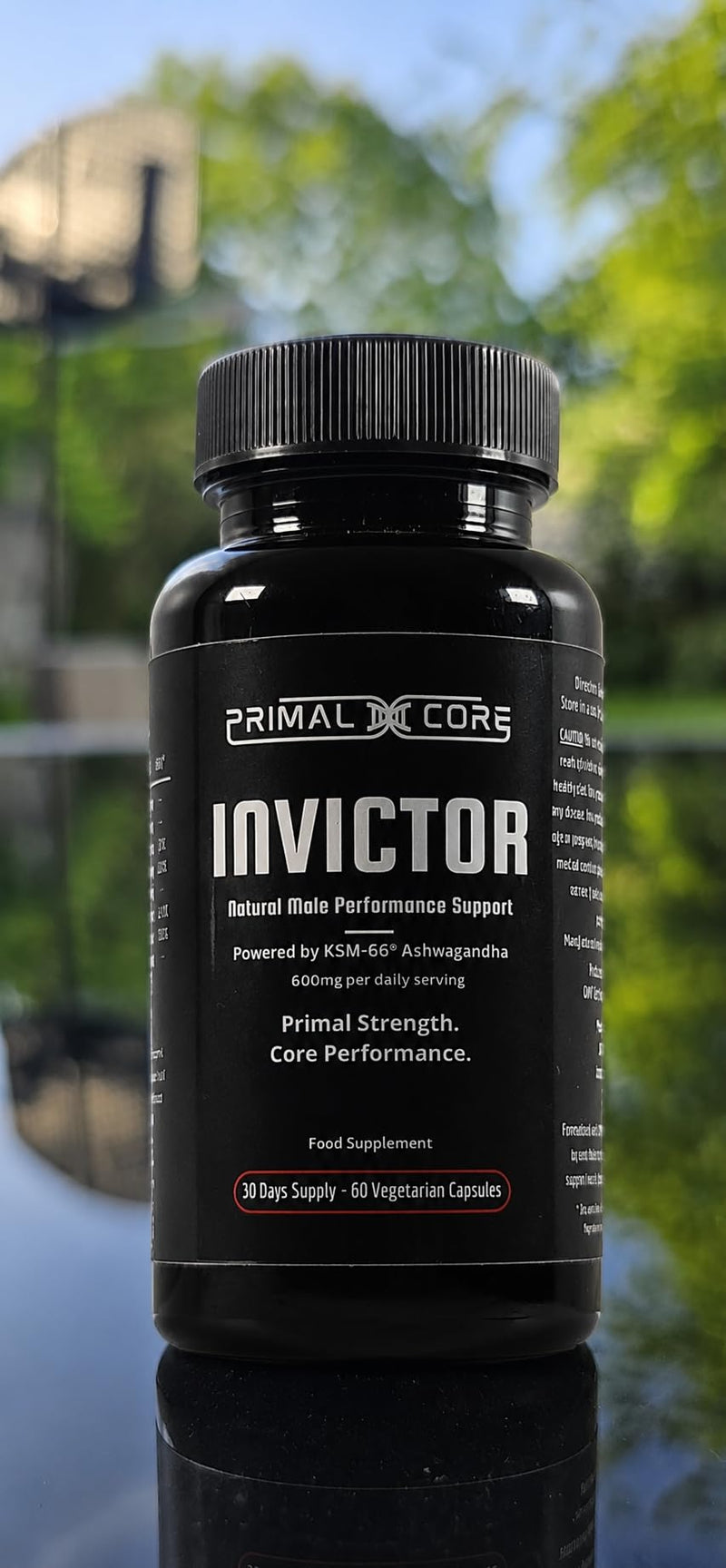Primal Core Invictor – Men’s Vitality & Performance Supplement – KSM-66® Ashwagandha, Fenugreek, Zinc & Vitamin D3 – 60 Capsules