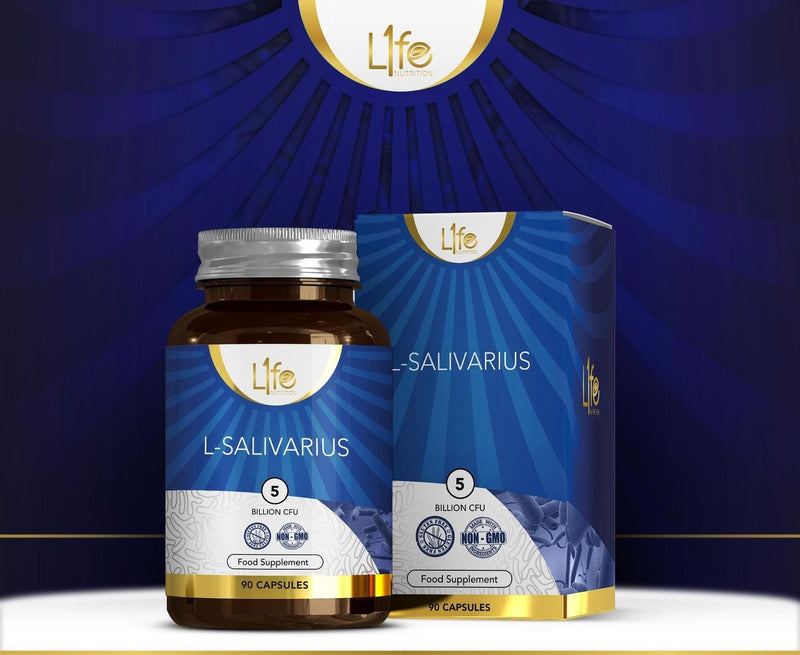 LN Lactobacillus Salivarius | 90 Lactobacillus Salivarius Probiotic Capsules - 5 Billion CFU L-Salivarius per Capsule | Non-GMO, Gluten & Allergen Free | Manufactured in The UK