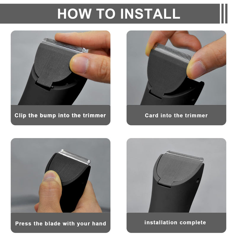 2 Pack Professional Electric Body & Pubic Hair Trimmer Replacement Blade,Compatible with Meridian Shaver Grooming Trimmer,Made of Ceramic Blade & Stainless Steel Blade (Black) 2 pack-black