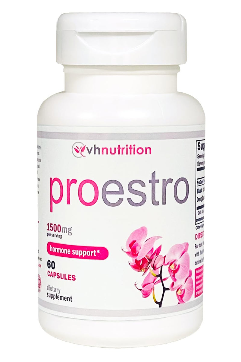 [Australia] - VH Nutrition PROESTRO | Estrogen Support* Supplement for Women | Extra Strength Hormone Balance* for Her | 60 Capsules in Easy to Swallow Pills 60 Count (Pack of 1) 
