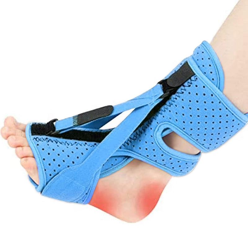 [Australia] - Plantar Fasciitis Night Splint-Upgrade 3 Adjustable Planter Facetious Relief Brace,Plantar Fasciitis Relief Women Men Straps,Support Relief Foot Drop Achilles Tendonitis Day Night(Blue-1PC) Blue 1PC 