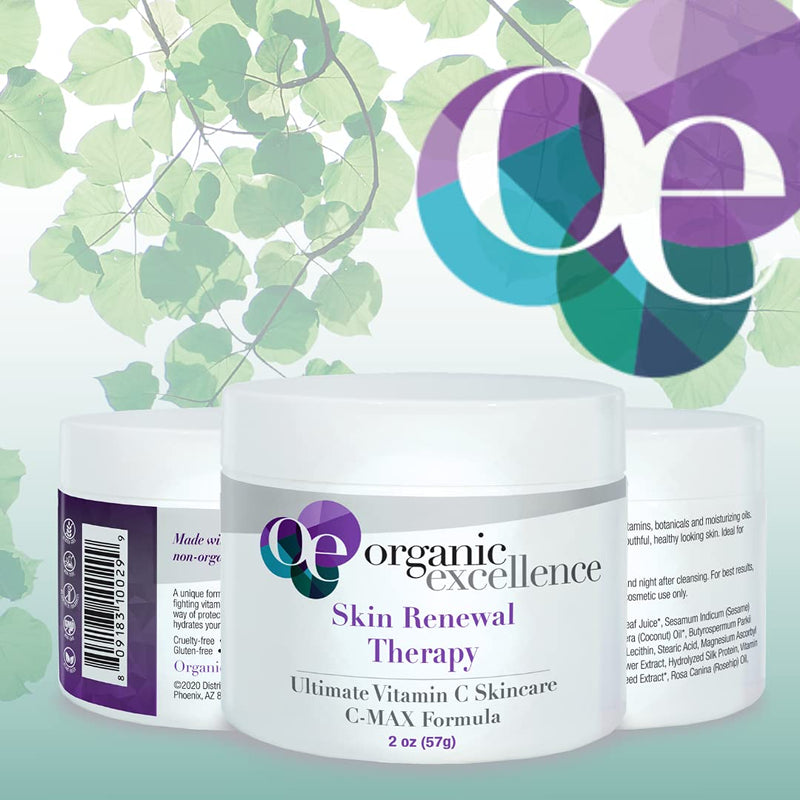 Organic Excellence Skin Renewal Therapy Vitamin C Face & Neck Cream, 2 oz