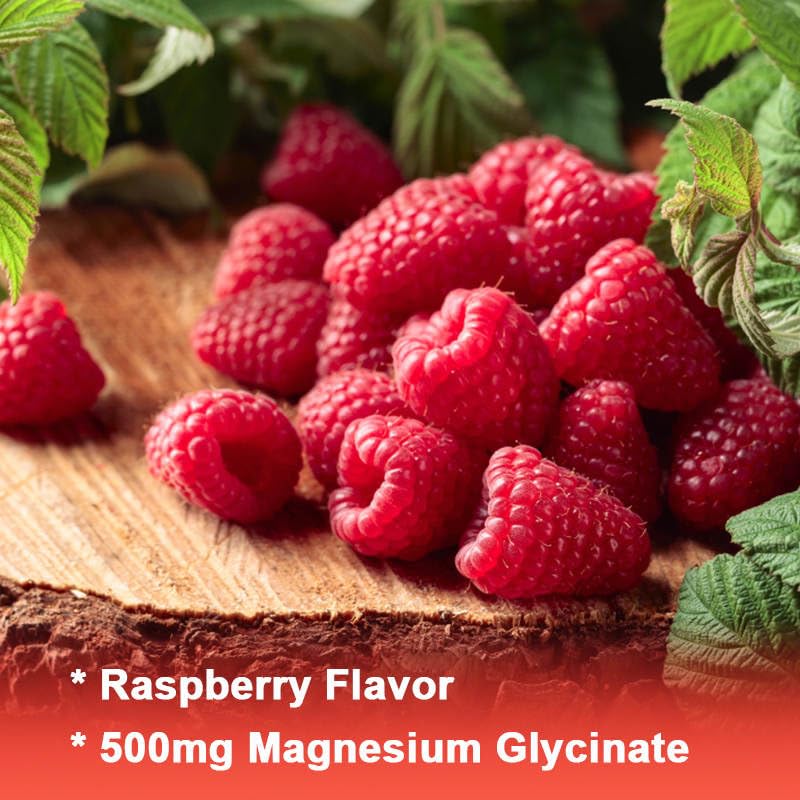 Magnesium Bliss: Raspberry Gummy Bears for Enhanced Focus, Restful Sleep, and Balanced Blood Sugar (500mg Magnesium Glycinate) - 60 Gummies