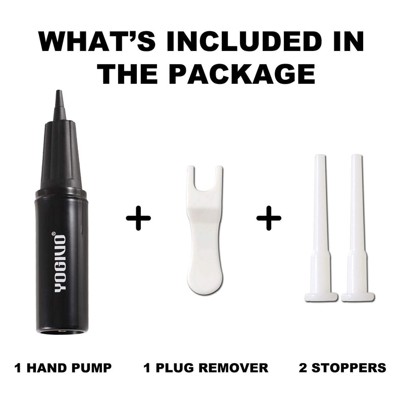 [Australia] - Exercise Ball Pump, Hand Air Pump for Stability Workout Yoga Ball, with 2 Plugs for Valve & 1 Plug Remover for Easy Deflation Hand Pump 
