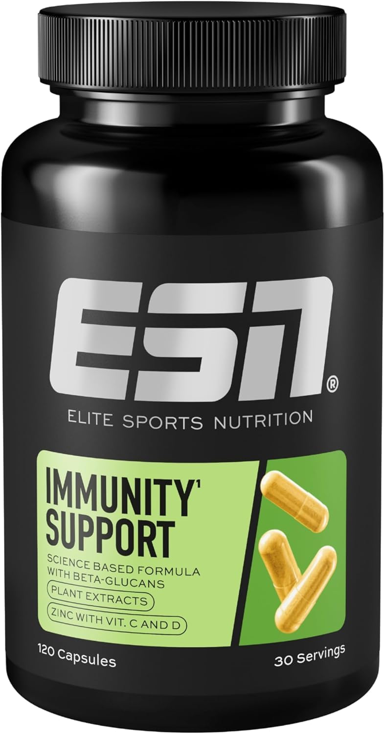 ESN Immunity Support, 120 Capsules, 30 Servings, with Plant extracts, zinc and Vitamins C + D – Made in Germany