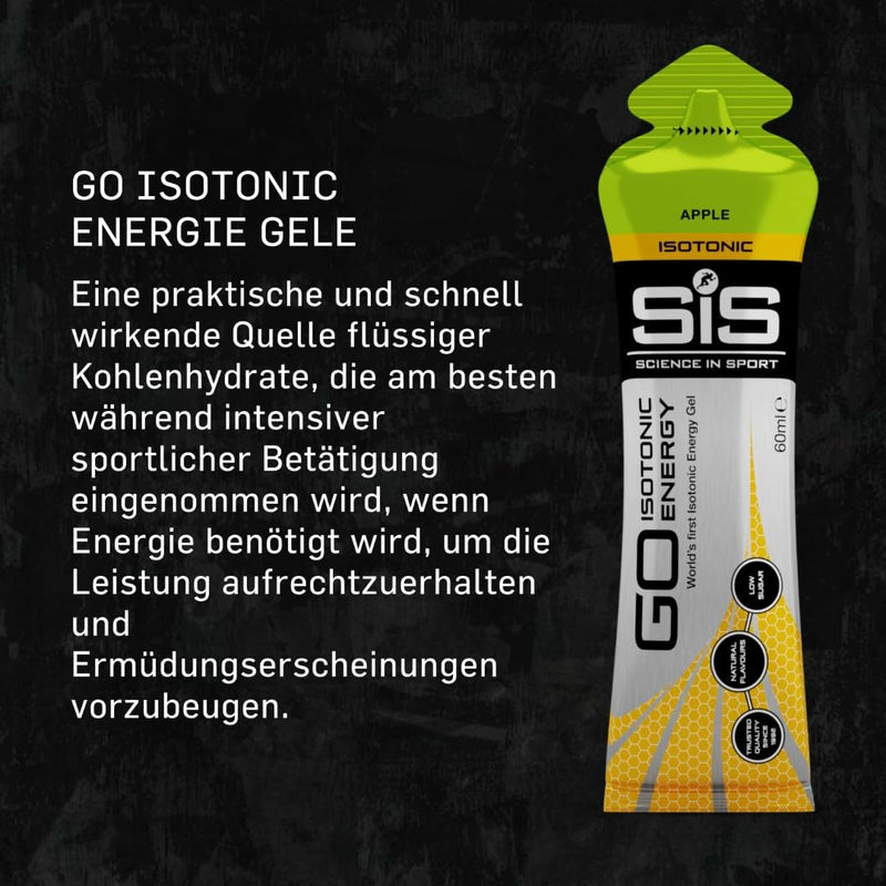 [Australia] - Science in Sport GO High Carb Isotonic Energy Gel 5 x 60ml, Vegan - Isotonic formulation with 22g carbohydrates, good energy supplier, optimal alternative for isotonic drinks, pack of 5 