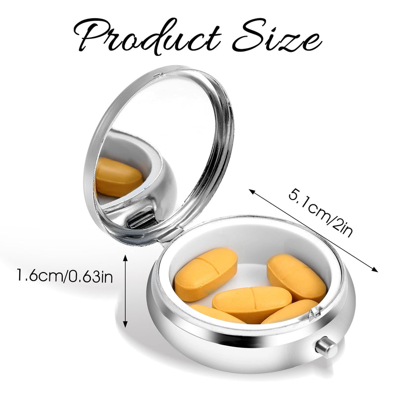 Sibba Portable Medicine Pill Case, Travel Multi-Functional Moisture Proof Pill Box for Purse & Pocket, Cute Metal Medicine Pill Organizer Box for Vitamins, Fish Oil & Supplements (Butterfly) Butterfly