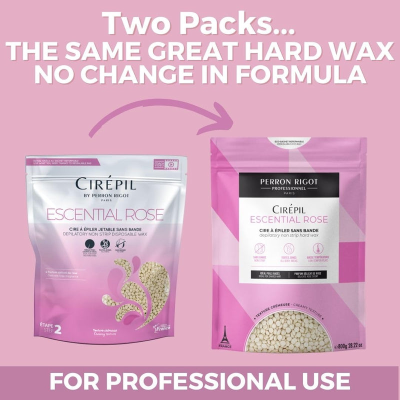 [Australia] - Cirepil - Escential Rose - 800g / 28.22 oz Wax Beads Bag - Light Rose Scent - All-Purpose, Creamy Texture - Perfect for Bikini Waxing 28.22 Ounce (Pack of 1) 