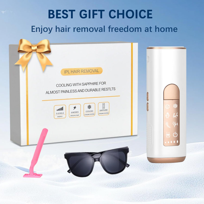 [Australia] - IPL Sapphire Laser Hair Removal Device for Women & Men with 45°F Ice-Cooling,Infinite Flash & Long-Lasting Results, Painless Hair Removal Device in 3 Weeks for Armpits Legs Arms Bikini Line At Home White-04 