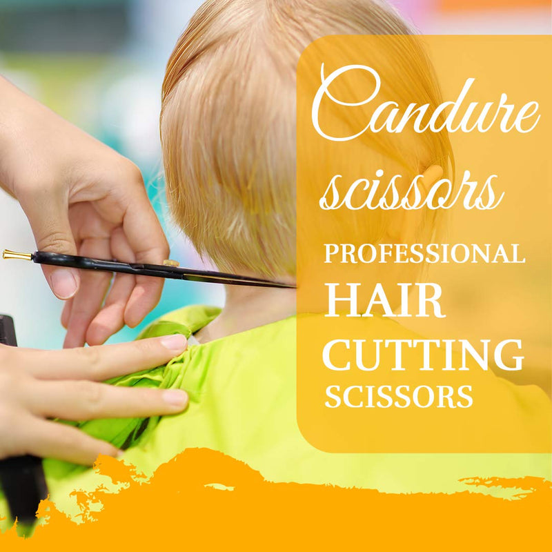 [Australia] - Candure Hairdressing Scissors Professional Hair Cutting Scissors Sharp Premium Perfect Haircut Hairdressing Scissors Stainless Steel Hair Scissors for Men, Women, Children and Adults 5.5 Inches 