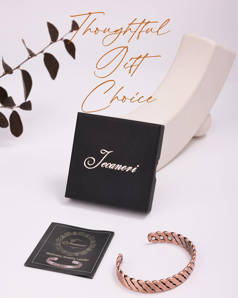 [Australia] - Jecanori Copper Magnetic Bracelets for Men and Women‚ÄìEffective Pure Copper Bracelet ‚Äì Adjustable Cuff Bangles Twisted Copper 