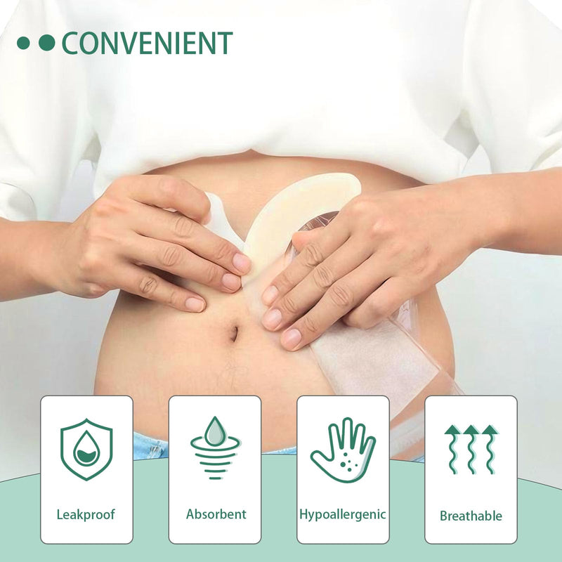 [Australia] - 30 Pcs Elastic Ostomy Barrier Strips, Ostomy Skin Supplies, Medical Grade Skin-Friendly Leak-Proof Adhesive, Hydrocolloid Tape for Colostomy Ileostomy Urostomy Bags 