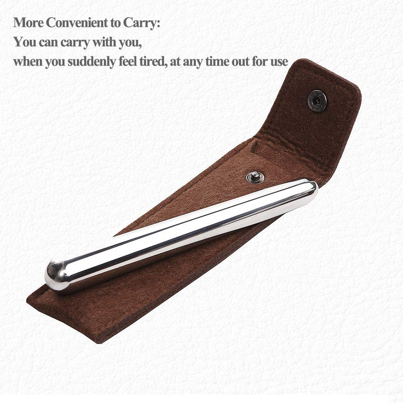 Stainless Steel Face Massage Therapy Stick-Guasha Massage Wand-Acupressure Massage Tools for Deep Tissue,Soft Tissue Myofascial Release Relief Pain (1) 5.9 Inch (Pack of 1)