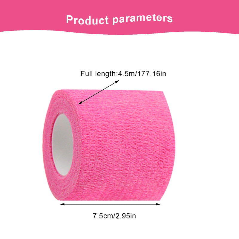 [Australia] - VideoPUP 12pcs Tattoo Grip Tape Phosphor Pink, 2.95"x 5Yards Disposable Cohesive Tattoo Grip Cover Wrap Elastic Bandage Handle Grip Tube for Tattoo Machine Tattoo Grip Accessories 
