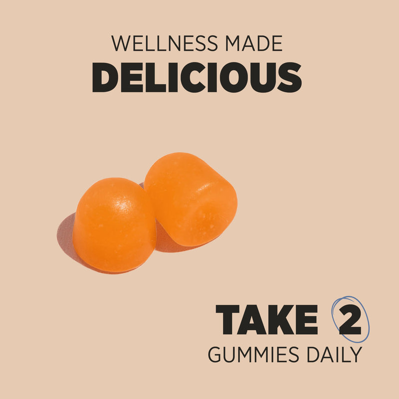 Teen Multivitamin Gummies with Probiotic | 60 Count | 15 Key Nutrients with Vitamin C, Biotin and Zinc | + 3 Biotic Strains | Natural Orange Flavour | Vegan | By Horbaach