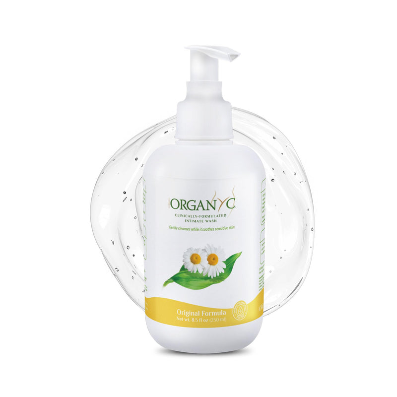 Organyc Feminine Intimate Wash for Sensitive Skin with Chamomile, Free from Chlorine, Parabens, SLS/SLES, and Synthetic Perfumes 8.5 Fluid Ounce 8.5 Fl Oz (Pack of 1)