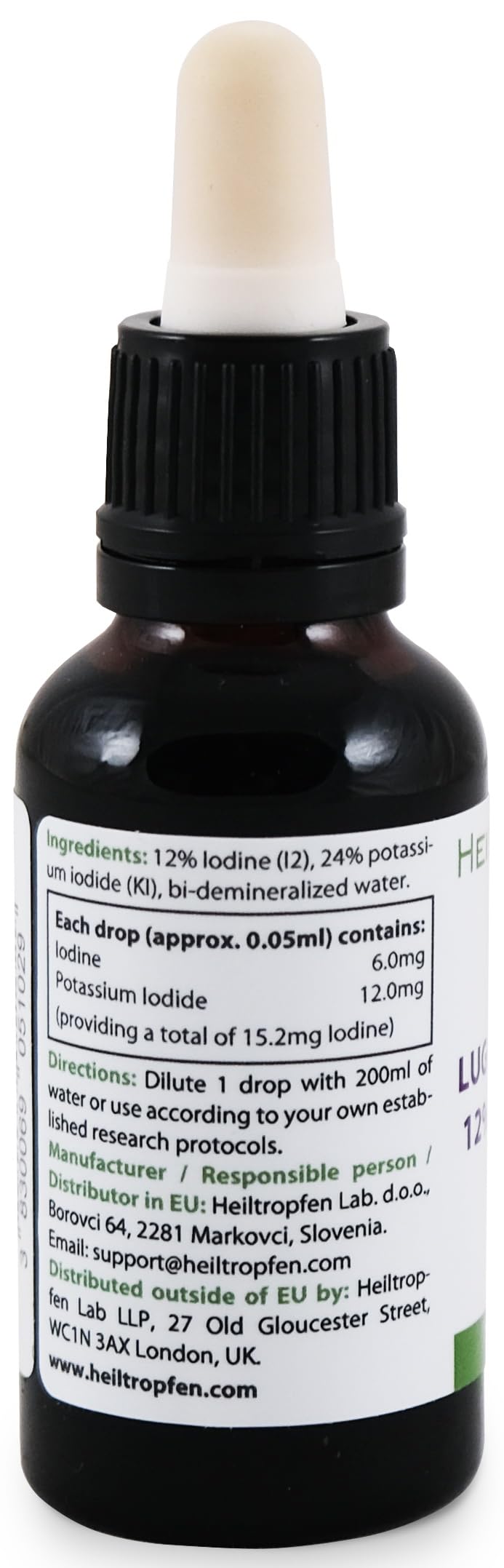 [Australia] - Lugol's iodine solution 12% 30 ml | 12 percent iodine and 24% potassium iodide | Healing Drops® 