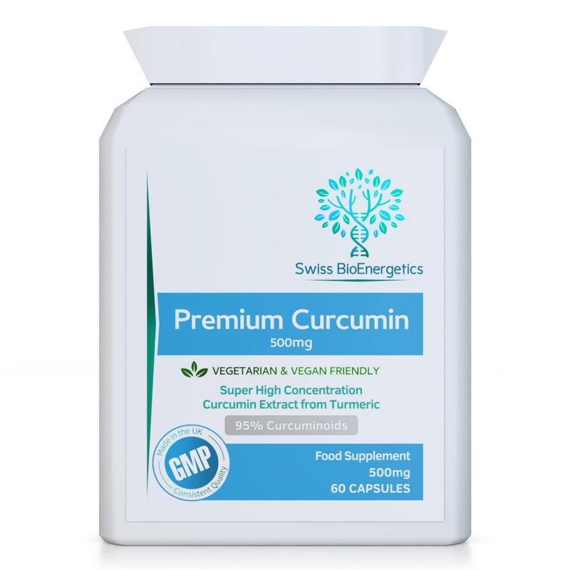 Premium Curcumin 95% with Black Pepper Extract 500mg - 60 Vegan Capsules - Turmeric Extract Minimum 95% Curcuminoids