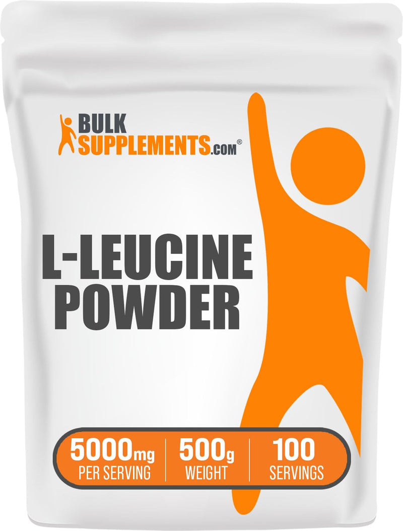 BulkSupplements.com L-Leucine Powder - Leucine Supplements, Leucine Amino Acid - BCAA Supplements, Leucine Powder - Unflavored, 5000mg per Serving, 500g (1.1 lbs) (Pack of 1) 100 Servings (Pack of 1)