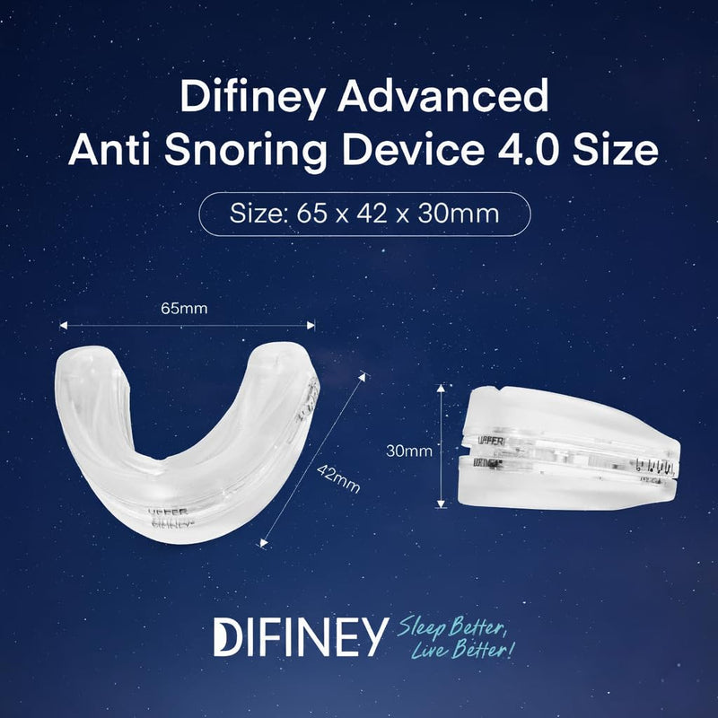 [Australia] - Advanced Anti Snoring Device 4.0 Clear: Adjustable Custom-Fit Anti Snoring Mouthpiece Mouth Guard for Men and Women - Effective Comfortable Anti Snore Solution 