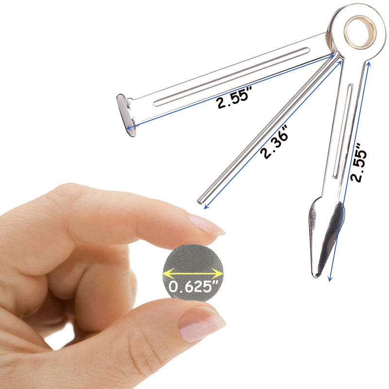 [Australia] - 500 Pieces 0.63 Inch Small Metal Pipe Screens, 5/8 in 100% Thicker Stainless Steel with 2 PCS Metal Portable 3 in 1 Cleaning Tool Mini Kit (Silver) 0.6inch 