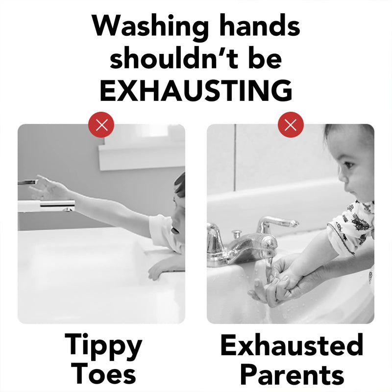[Australia] - Faucet Extender for Toddlers and Kids, fits Sink spout tub for Kitchen and Bathroom. Promotes Hand Washing, Hygiene Awareness Independence. Cartoon Design w/Universal fits(Blue, Pink, 2PCS) 