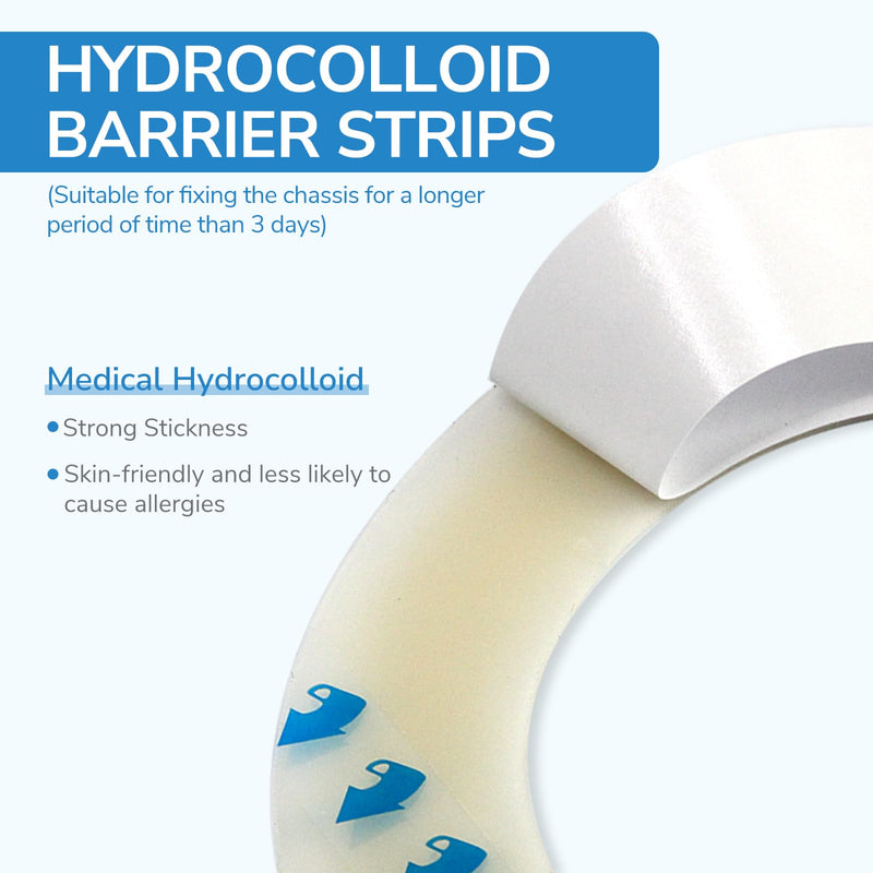 [Australia] - 20PCS Ostomy Barrier Strips, Skin-Friendly Hydrocolloid Skin Barrier Strips, Elastic Barrier Strips for Ostomy Bag Ostomy Colostomy Ileostomy Supplies 20pcs Ostomy Barrier Strips 