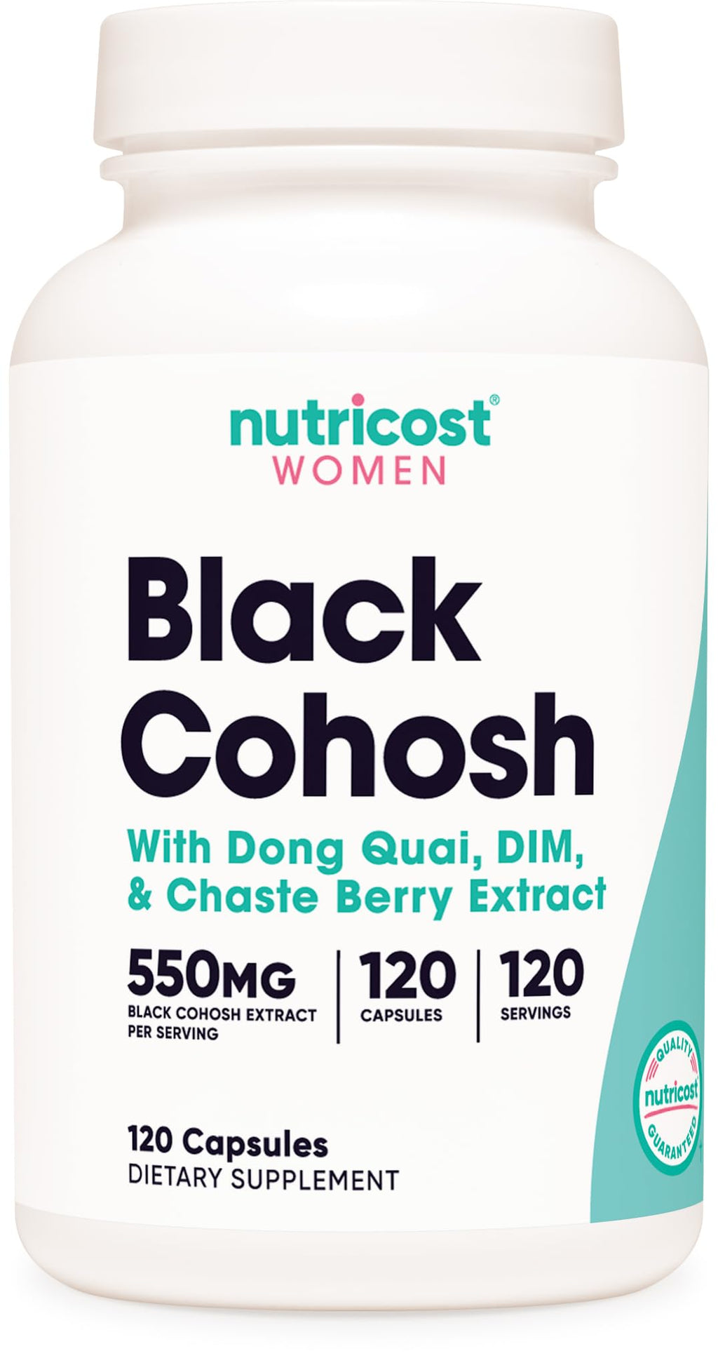 Nutricost Black Cohosh for Women 660mg, 120 Capsules - with Don Quai, DIM, and Chaste Berry, Veggie Caps, Non-GMO, Gluten Free