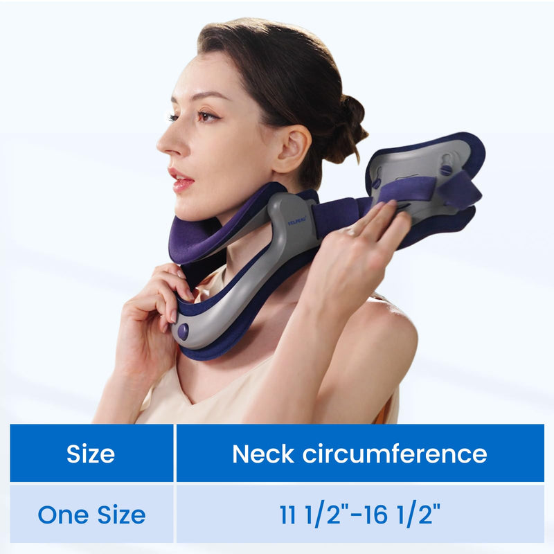 [Australia] - Velpeau Neck Brace for Neck Pain and Support, Soft Cotton Pads, Cervical Collar Restricting Cervical Motion, Relieves Discomfort and Spine Pressure (Neck circumference 11.5-16.5", Foam Pads Version) 